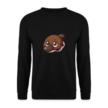 Schnabeltier - Unisex Pullover - Schwarz - Vorne - Alina (178cm) & Michal (187cm)