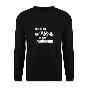 Ich kenn da eine Abkürzung - Unisex Pullover - Schwarz - Vorne - Alina (178cm) & Michal (187cm)