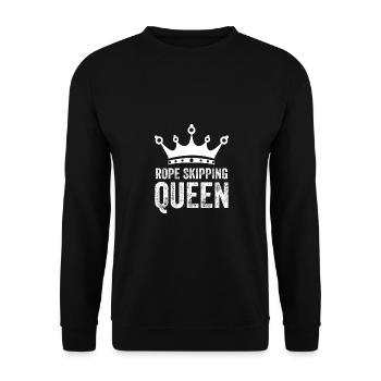 Jump Rope Queen Rope Jumping Rope Skipping Single - Unisex Pullover - Schwarz - Vorne - Alina (178cm) & Michal (187cm)