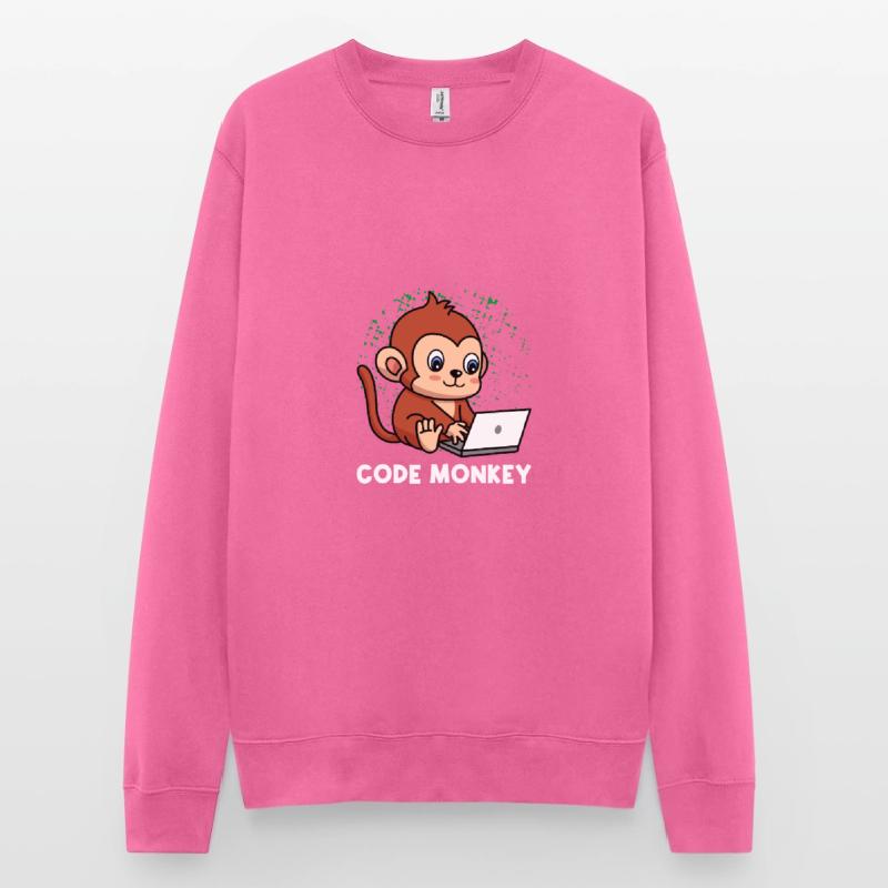 Code Monkey Programming Coder Computer Geek Develo Unisex Pullover