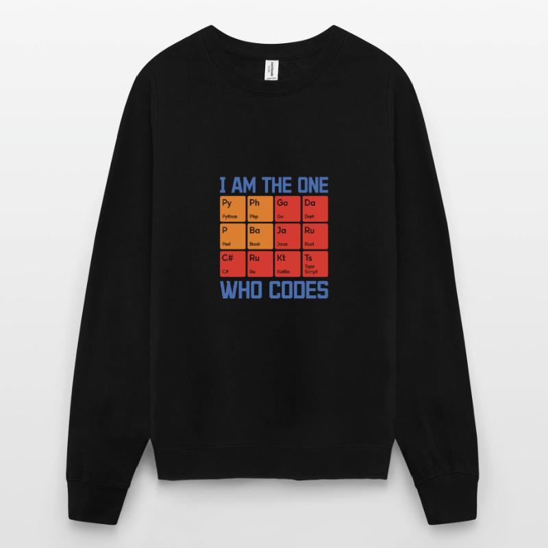 I Am The One Who Codes Programming Programmer Nerd Unisex Pullover