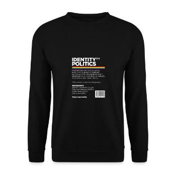 Identity Politics Pride Lgbtq Rainbow Transgender - Unisex Pullover - Schwarz - Vorne - Alina (178cm) & Michal (187cm)
