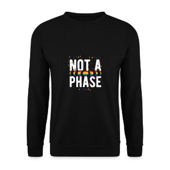 Not A Phase Gay Bisexual Pride Rainbow Lgbtq Diver - Unisex Pullover - Schwarz - Vorne - Alina (178cm) & Michal (187cm)
