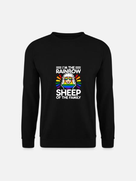 I'm The Rainbow Sheep In The Family Lesbian Love G - Unisex Pullover - Schwarz