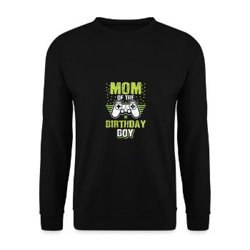 Mom Of The Birthday Boy Video Game Player Gaming N - Unisex Pullover - Schwarz - Vorne - Alina (178cm) & Michal (187cm)