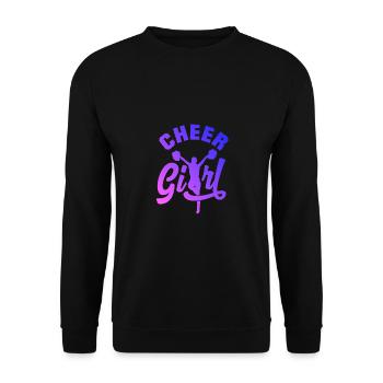 Cheer Girl Cheerleading Cheerleader Cheerdance Gym - Unisex Pullover - Schwarz - Vorne - Alina (178cm) & Michal (187cm)