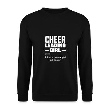 Cheerleading Girl Noun Defintion Cheerleader Cheer - Unisex Pullover - Schwarz - Vorne - Alina (178cm) & Michal (187cm)