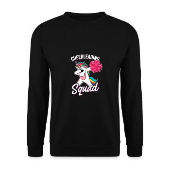 Cheerleading Squad Unicorn Cheerleader Cheerdance - Unisex Pullover - Schwarz - Vorne - Alina (178cm) & Michal (187cm)