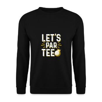 Let's Par Tee Golf Player Golfing Golf Course Golf - Unisex Pullover - Schwarz - Vorne - Alina (178cm) & Michal (187cm)