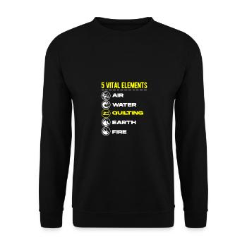5 Vital Elements Air Water Quilting Earth Fire Kni - Unisex Pullover - Schwarz - Vorne - Alina (178cm) & Michal (187cm)