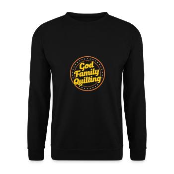 God Family Quilting Knitting Crocheting Sewing Bal - Unisex Pullover - Schwarz - Vorne - Alina (178cm) & Michal (187cm)