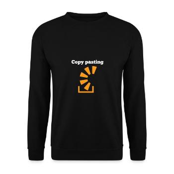 Copy Pasting Programming Coder Software Developer - Unisex Pullover - Schwarz - Vorne - Alina (178cm) & Michal (187cm)