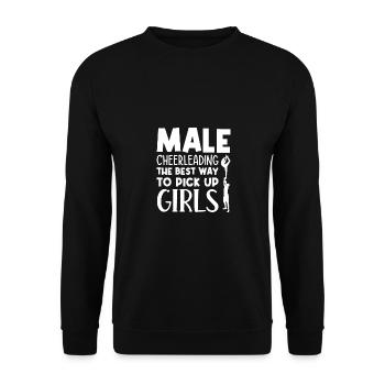 Male Cheerleading The Best Way To Pick Up Girls Sp - Unisex Pullover - Schwarz - Vorne - Alina (178cm) & Michal (187cm)