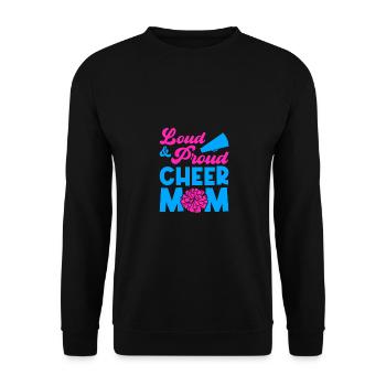 Loud And Proud Cheer Cheer Mom Cheerleading Cheerl - Unisex Pullover - Schwarz - Vorne - Alina (178cm) & Michal (187cm)
