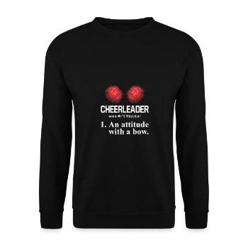 Cheerleader Noun Defintion Cheerleading Cheerdance - Unisex Pullover - Schwarz - Vorne - Alina (178cm) & Michal (187cm)