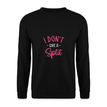 I Don't Give A Split Cheerleading Cheerleader Danc - Unisex Pullover - Schwarz - Vorne - Alina (178cm) & Michal (187cm)