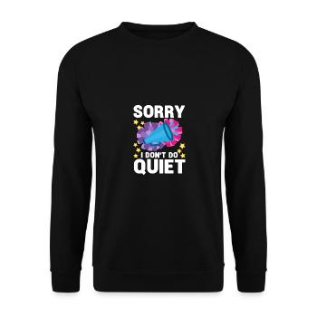 Sorry I Don't Do Quite Cheerleader Sports Cheering - Unisex Pullover - Schwarz - Vorne - Alina (178cm) & Michal (187cm)