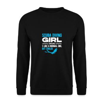 Snorkeling Girl Noun Definition Diver Scuba Diving - Unisex Pullover - Schwarz - Vorne - Alina (178cm) & Michal (187cm)