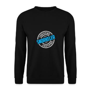 Certified Snorkeler Scuba Diver Diving Snorkeling - Unisex Pullover - Schwarz - Vorne - Alina (178cm) & Michal (187cm)