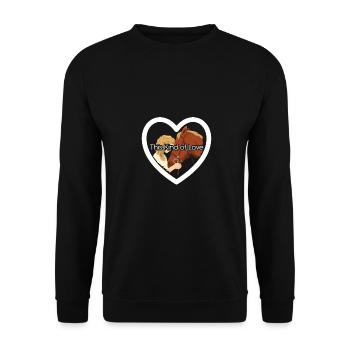 This Kind Of Love Horse Lover Equestrian Horse Rid - Unisex Pullover - Schwarz - Vorne - Alina (178cm) & Michal (187cm)