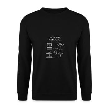 Do You Like Kayaking? Kayak Rowing Rower Canoe Pad - Unisex Pullover - Schwarz - Vorne - Alina (178cm) & Michal (187cm)