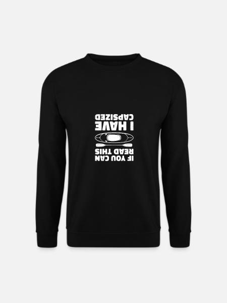 If You Can Read This I Have Capsized Rowing Canoei - Unisex Pullover - Schwarz