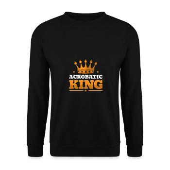 King Graphic Gymnast Gymnastics Acrobat Acrobatics - Unisex Pullover - Schwarz - Vorne - Alina (178cm) & Michal (187cm)