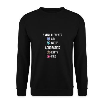 5 Vital Elements Air Water Acrobatics Gymastics Gy - Unisex Pullover - Schwarz - Vorne - Alina (178cm) & Michal (187cm)