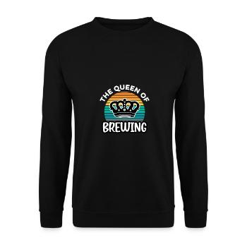 The Queen Of Brewing Homebrewing Brewery Craftbeer - Unisex Pullover - Schwarz - Vorne - Alina (178cm) & Michal (187cm)