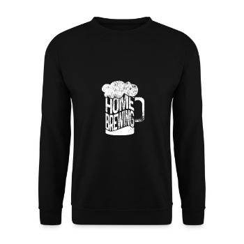 Retro Graphic Homebrewing Winemaking Brewery Craft - Unisex Pullover - Schwarz - Vorne - Alina (178cm) & Michal (187cm)