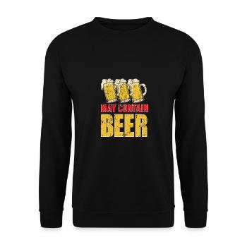 May Contain Beer Homebrewing Craftbeer Brewery Bre - Unisex Pullover - Schwarz - Vorne - Alina (178cm) & Michal (187cm)