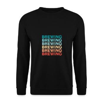 Retro Graphic Homebrewing Winemaking Brewery Craft - Unisex Pullover - Schwarz - Vorne - Alina (178cm) & Michal (187cm)