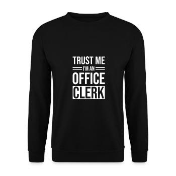 Trust Me I'm An Office Clerk Finance Banker Bookke - Unisex Pullover - Schwarz - Vorne - Alina (178cm) & Michal (187cm)