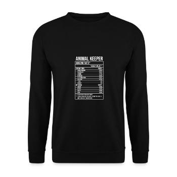 Amazing Facts Animal Keeper During Work Zoo Keeper - Unisex Pullover - Schwarz - Vorne - Alina (178cm) & Michal (187cm)
