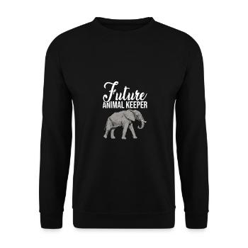 Future Animal Keeper Animal Lover Zoo Keeper Zoolo - Unisex Pullover - Schwarz - Vorne - Alina (178cm) & Michal (187cm)