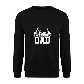 Animal Keeper Dad Zoo Keeper Animal Lover Zoologis - Unisex Pullover - Schwarz - Vorne - Alina (178cm) & Michal (187cm)