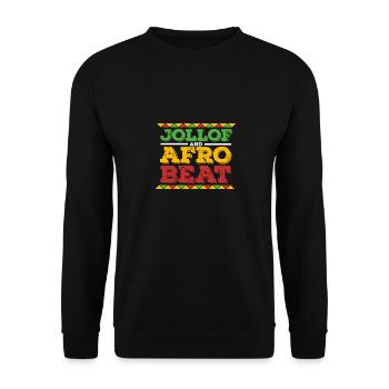 Ghana Ghanaian Flag Jollof Afro Beat I Gift - Unisex Sweatshirt - black - Front - Alina (178cm) & Michal (187cm)