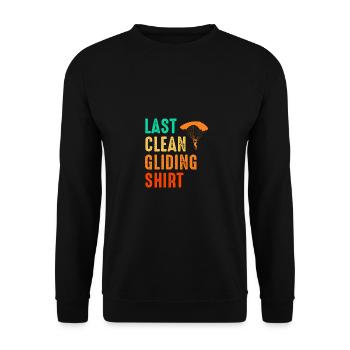 Last Clean Gliding Shirt Paraglider Paragliding Sk - Unisex Pullover - Schwarz - Vorne - Alina (178cm) & Michal (187cm)