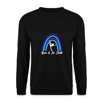 Born To Ice Skate Ice Skating Figure Skates Ice Sk - Unisex Pullover - Schwarz - Vorne - Alina (178cm) & Michal (187cm)