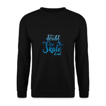 When In Doubt Skate It Out Ice Skating Figure Skat - Unisex Pullover - Schwarz - Vorne - Alina (178cm) & Michal (187cm)