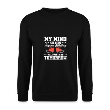 My Mind Has Gone Figure Skating All Questions Tomo - Unisex Pullover - Schwarz - Vorne - Alina (178cm) & Michal (187cm)