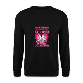 Eislaufprinzessinen Werden Nicht Geboren Werden Ge - Unisex Pullover - Schwarz - Vorne - Alina (178cm) & Michal (187cm)