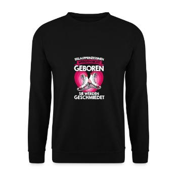 Eislaufprinzessinen Werden Nicht Geboren Werden Ge - Unisex Pullover - Schwarz - Vorne - Alina (178cm) & Michal (187cm)
