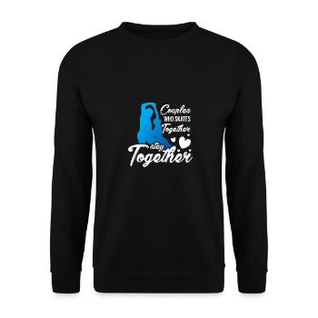 Couples Who Skate Together Stay Together Ice Skati - Unisex Pullover - Schwarz - Vorne - Alina (178cm) & Michal (187cm)
