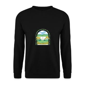 What's The Best Part Of Gardening Getting Down And - Unisex Pullover - Schwarz - Vorne - Alina (178cm) & Michal (187cm)