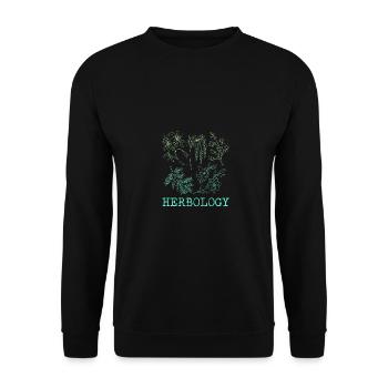 Herbology Graphic Gardener Horticulturist Garden L - Unisex Pullover - Schwarz - Vorne - Alina (178cm) & Michal (187cm)