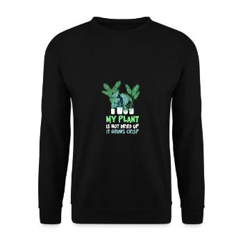 My Plant Is Not Dried Up It Grow Crisp Gardening G - Unisex Pullover - Schwarz - Vorne - Alina (178cm) & Michal (187cm)