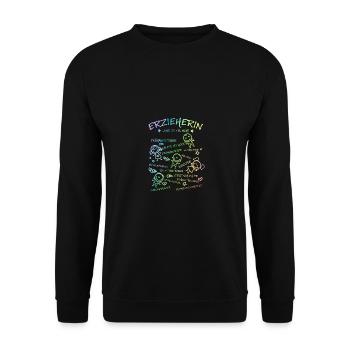 Erzieherin Und So Viel Mehr Kindergarten Vorschule - Unisex Pullover - Schwarz - Vorne - Alina (178cm) & Michal (187cm)