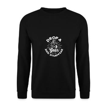 Drop A Gear And Dissapear Dirt Biker Motocross End - Unisex Pullover - Schwarz - Vorne - Alina (178cm) & Michal (187cm)