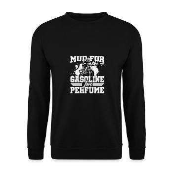 Mud For Make Up Gasoline For Perfume Dirt Bike End - Unisex Pullover - Schwarz - Vorne - Alina (178cm) & Michal (187cm)